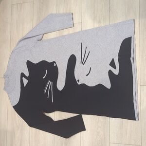Cat Turtleneck Sweater Dress from Japan